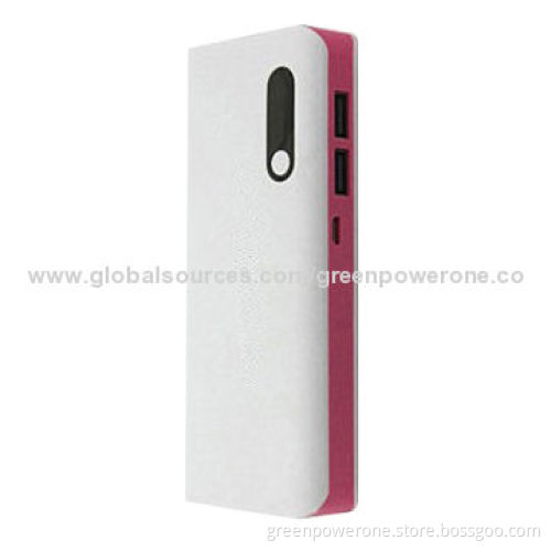 Dual USB outputs and colorful power bank with 15,000mAh/GP184